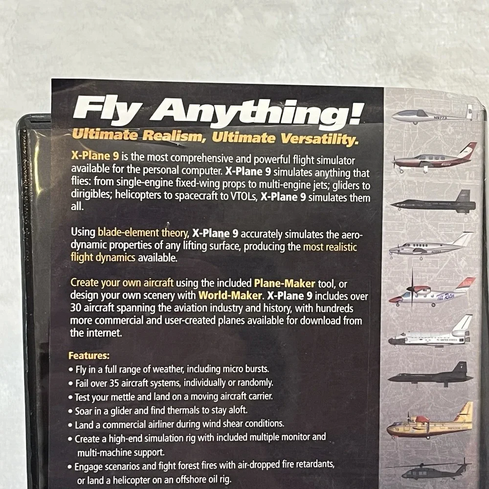 X-Plane 9 Flight Simulation PC Dvd Rom Software 2008 6 Discs - Disc 1 is MISSING